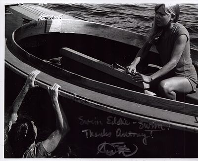 Ann Dusenberry signed 10x8inch Jaws 2 black and white photo.