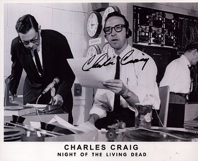 Charles Craig signed Night of the Living Dead 10x8inch black and white photo.