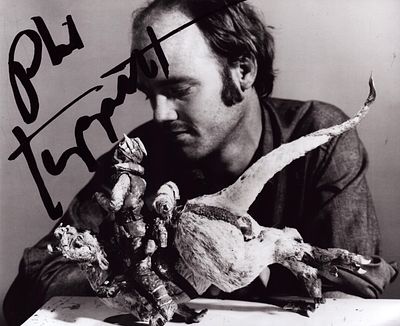Phil Tippett signed 10x8inch black and white photo.