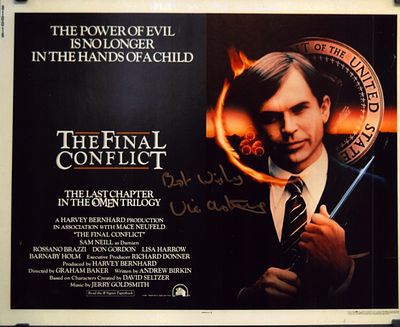 Vic Armstrong signed The Final Conflict 10x8inch colour photo.