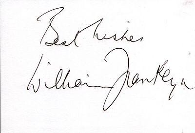 William Friedkin signed 6X4 inch white card
