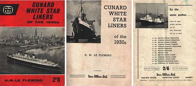 Gunard White Star Liners of The 1930s Paperback Book. By H.M. Le Fleming. Publisher: Ian Allan Ltd.