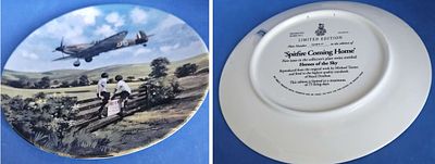 Spitfire Coming Home Plate. Bone China. Royal Doulton (Limited Edition Plate Number 7089P.