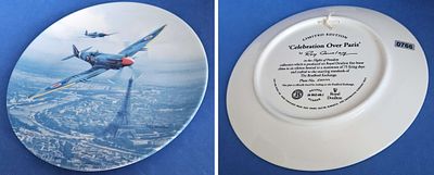 Celebration Over Paris Plate by Roy Huxley. Bone China. Royal Doulton Edition Edition.