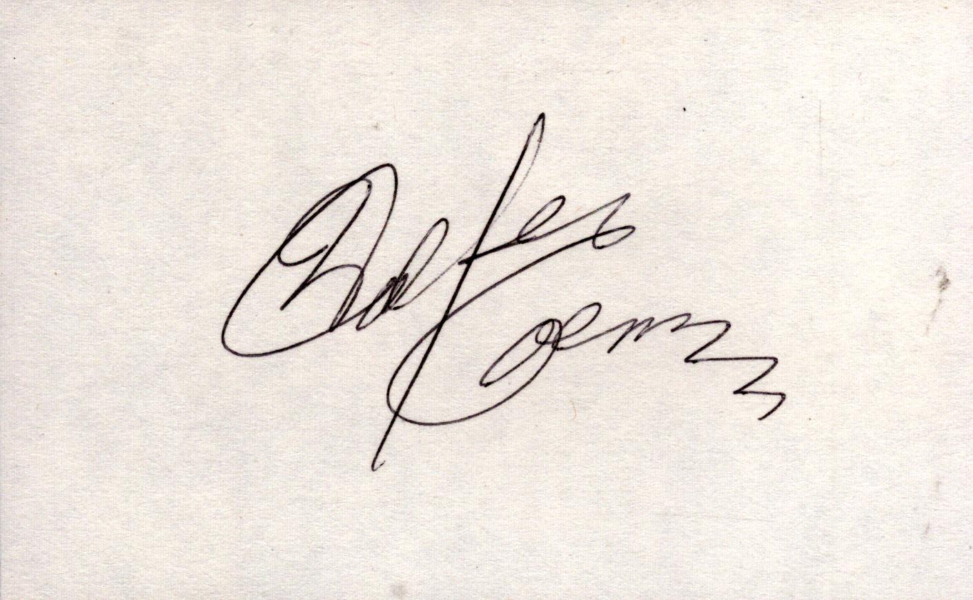 Walter Koenig signed 6x4 inch White card
