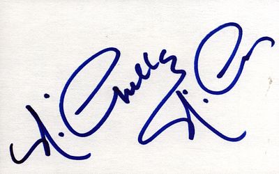 Nichelle Nichols Signed 5x3 inch White card