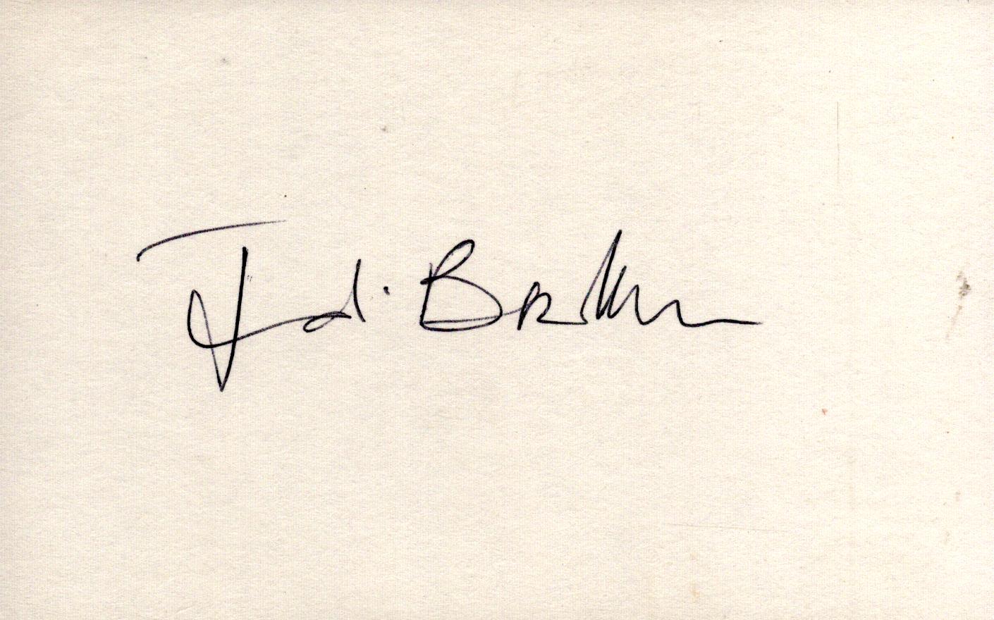 Judy Bowker Signed 5x3 Inch White card