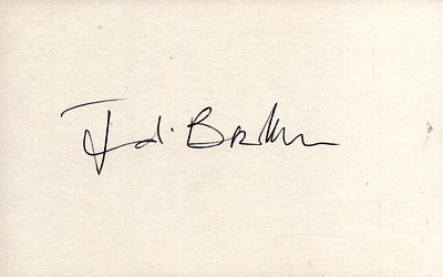 Judy Bowker Signed 5x3 Inch White card