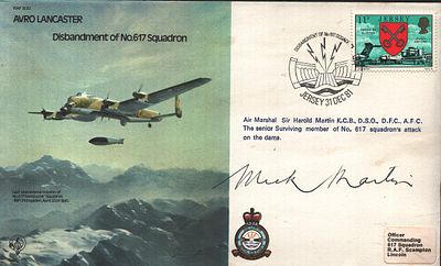 Sir Harold Martin, KCB, DSO, DFC, AFC signed FDC. (Air Marshal Sir Harold Brownlow Morgan 