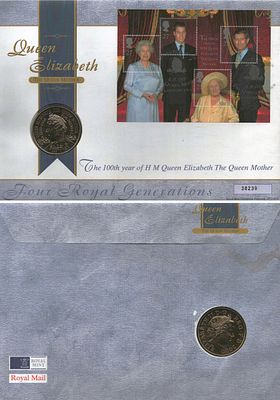 Commemorates the centenary of The 100th Year of H M Queen Elizabeth The Queen Mother. Royal 