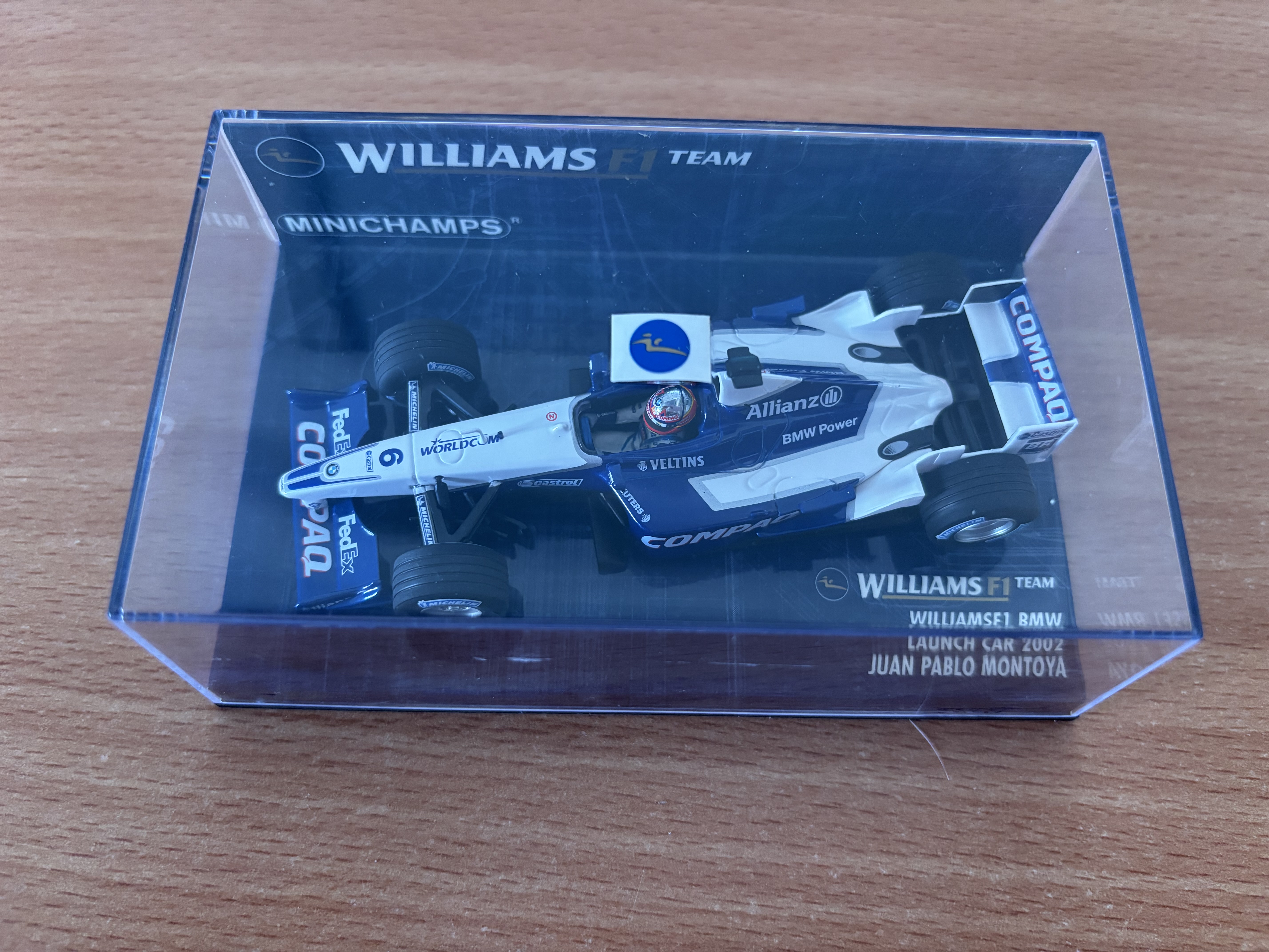 Williams F1 BMW Launch car 2002 J. P. Montoya Minichamps model car, 1:43
