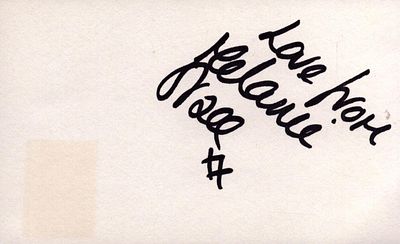 Melanie Sykes Signed 5X3 InchWhite Card