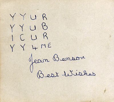 Jeam Bembon signed album page