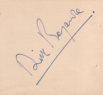 Dirk Bogarde signed Album page