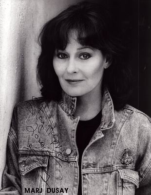 Marj Dusay Signed 10X8 inch black and white Photo