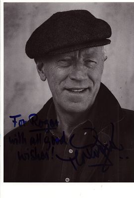 Max van Sydow signed 8X6 inch black and white photo Dedicated