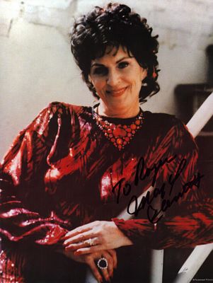 Majel Barrett signed 12X8 inch colour magazine photo