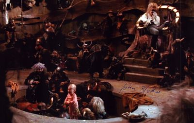 John Bluthal signed Labyrinth 10x8inch colour photo.