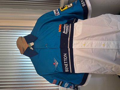 Playlife blue/ white shirt Benetton 1998 size M.
