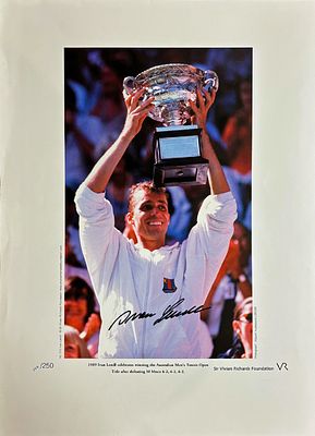 Ivan Lendl signed limited edition print with signing photo Ivan was ranked No. 1 in the world 