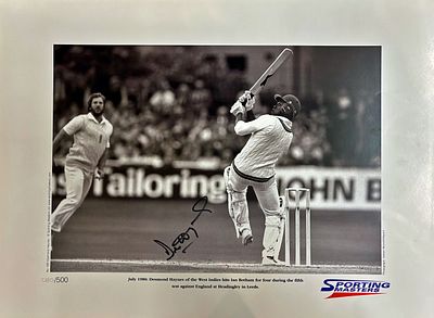 Desmond Haynes signed limited edition print with signing photo The West Indies team of the 