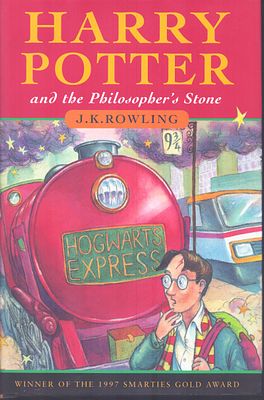 Harry Potter and The Philosphers Stone by J K Rowling, this edition published 1998.