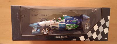 Benetton Renault B196 J Alesi model, by Minichamps, 1:18, in original box.