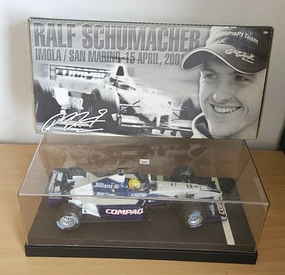 Williams Ralf Schumacher Formula 1 Racing Car. Model 1/18 Hot Wheels 55697. Presentation boxed.