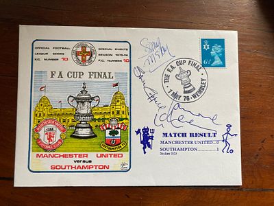 Rare multiple signed Milk Cup final cover Norwich v Sunderland 1985, Signed by 15 Sunderland 