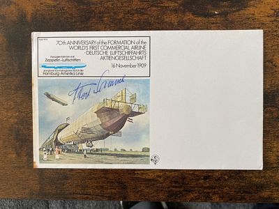 ULTRA RARE Albert Sammt Zeppelin Hindenburg Crash 1st officer 1937 signed cover. This is a 