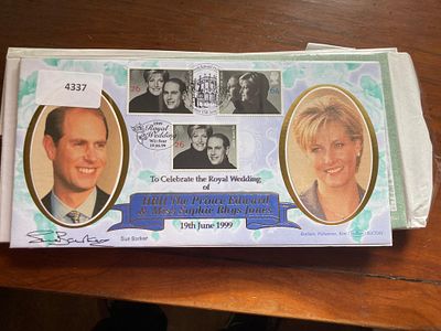 Sue Barker Tennis legend signed Benham 1999 Royal Wedding FDC BLCS161. Good condition Est.