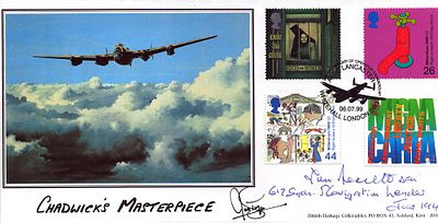 WW2 Tom Bennett DFM 617 sqn signed superb BHC Millennium FDC with lovely image taken from and 