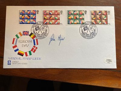 Prime Minister John Major signed 1979 European Elections Cameo FDC, with National Stamp week 