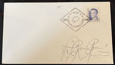 Boxing Ray Boom Boom Mancini signed envelope PM Boxing July 13, 1991, Los Angeles CA 90045 US 