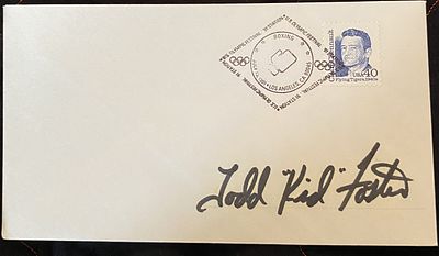 Boxing Todd "Kid" Foster signed envelope PM Boxing July 13, 1991, Los Angeles CA 90045 US 