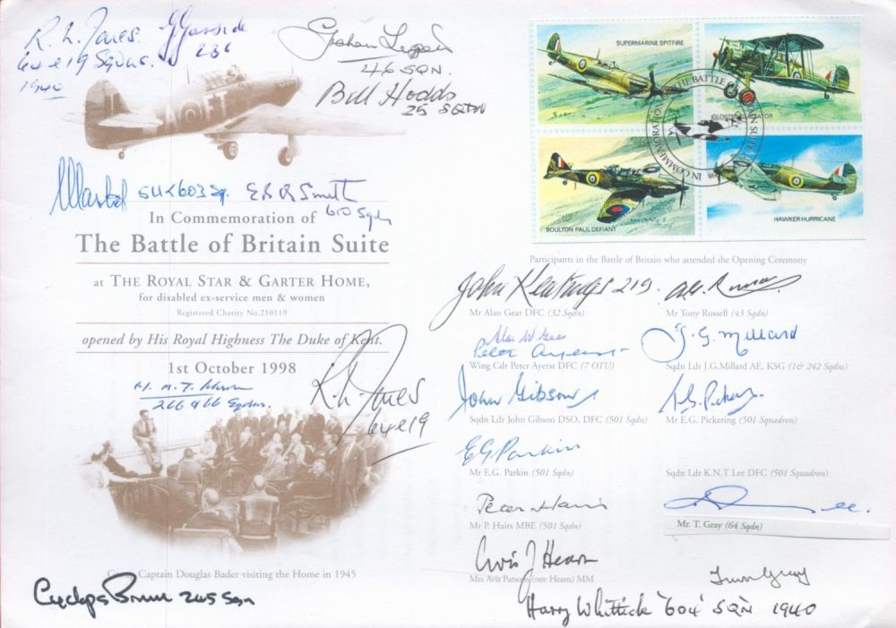 Lot 514: Battle of Britain Signed 22 Battle of Britain...