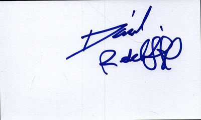 Daniel Radcliffe signed 5x3inch white card.