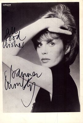 Joanna Lumley signed 6x4inch black and white photo.