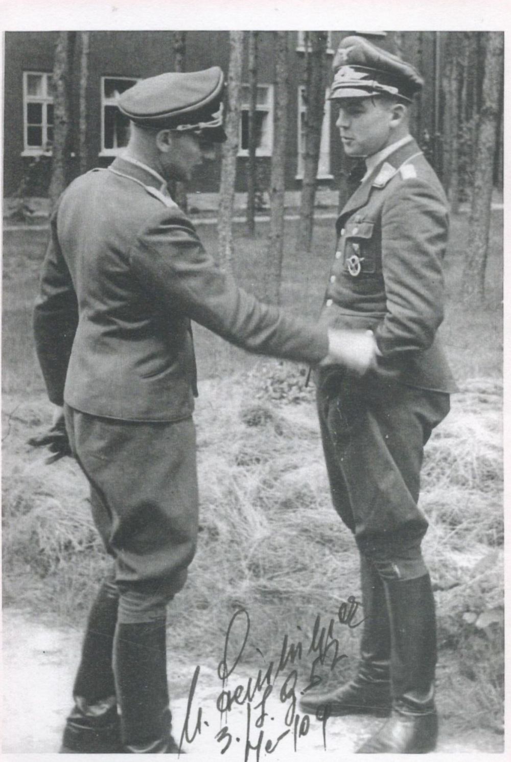 Lot 523: Black and white Print Signed Ulrich Steinhilper, Luftwaffe...