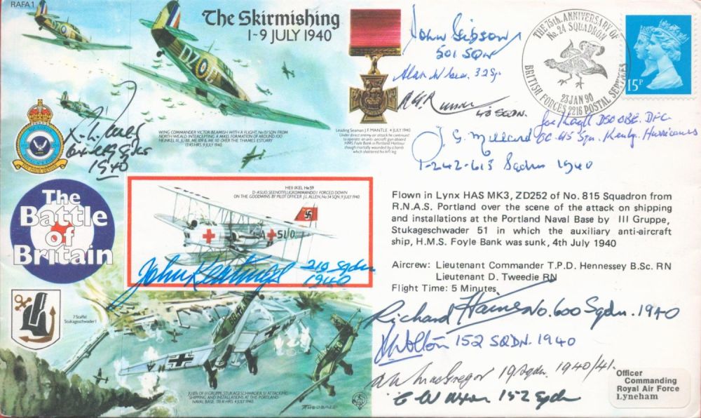 Lot 525: RAFA1 Battle of Britain The Skirmishing Signed by...