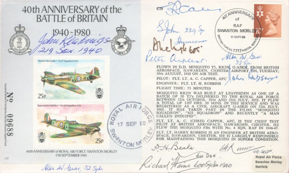 Lot 529: C79 40th Anniv Battle of Britain Signed 11...