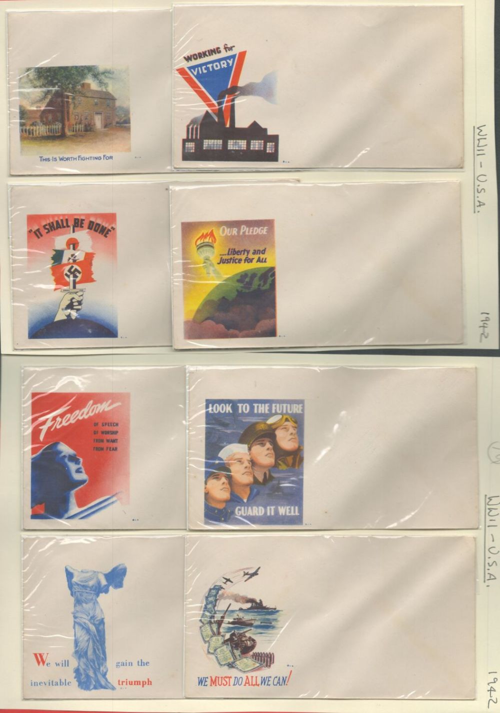 Lot 532: Collection of 16 WW11 USA 1942 Patriotic Covers19...