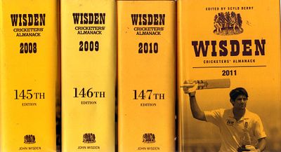 Wisden Crickers' Almanack Edition 145-148/ 2008-2011. Collection of 4 books.