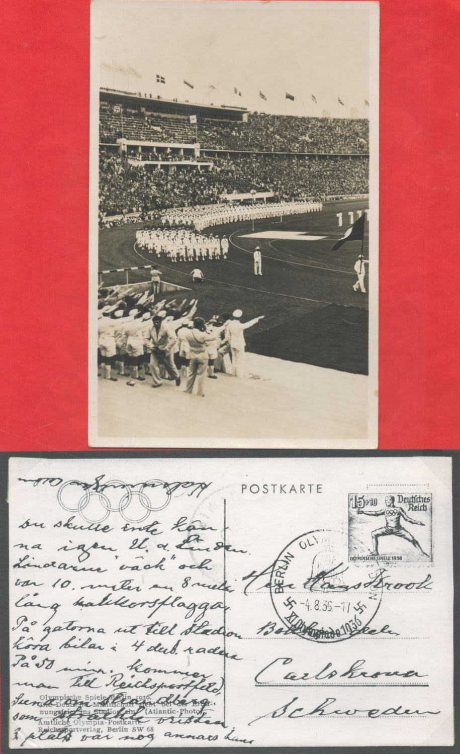 Lot 536: 1936 Summer Olympic Games 8 May 1936. The...
