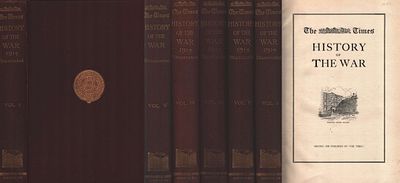 The Times History of The War Vol. I - V. Collection 5 Hardback Books. 1914 Illustrated 5 