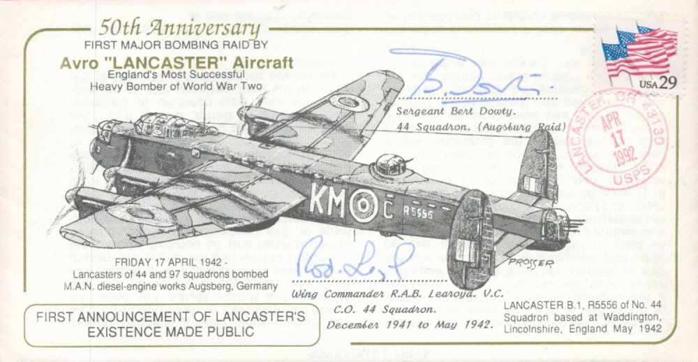 Lot 546: 50th Anniv 1st Major Bombing Raid by Avro...
