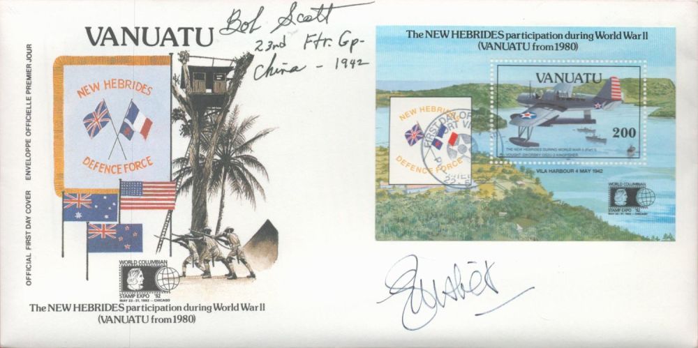 Lot 549: New Hebrides Vanuatu Participation WW11 Signed Pilots and...