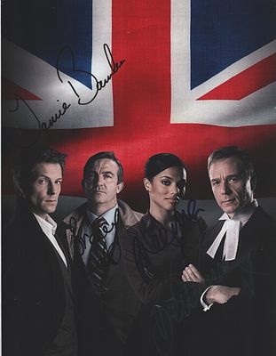 Bradley Walsh, Ben Daniels, Jamie Bamber and Freema Agyeman signed 10x8 inch colour photo