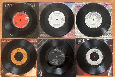 80's 7" Vinyl Collection x6. Includes Adam and The Ants, Chris De Burgh, Bruce Hornsby and the 