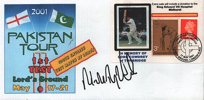 Mark Ramprakash signed Pakistan Signed 2001 Pakistan Tour Cricket FDC